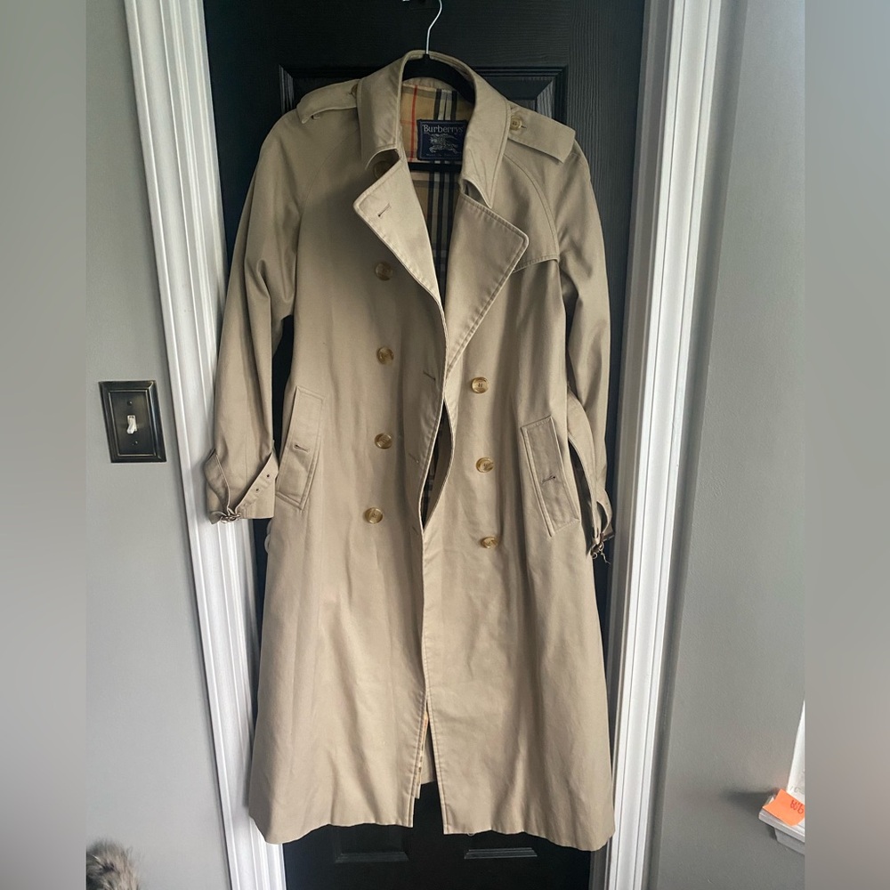 Burberry Beige Double-Breasted Trench Coat